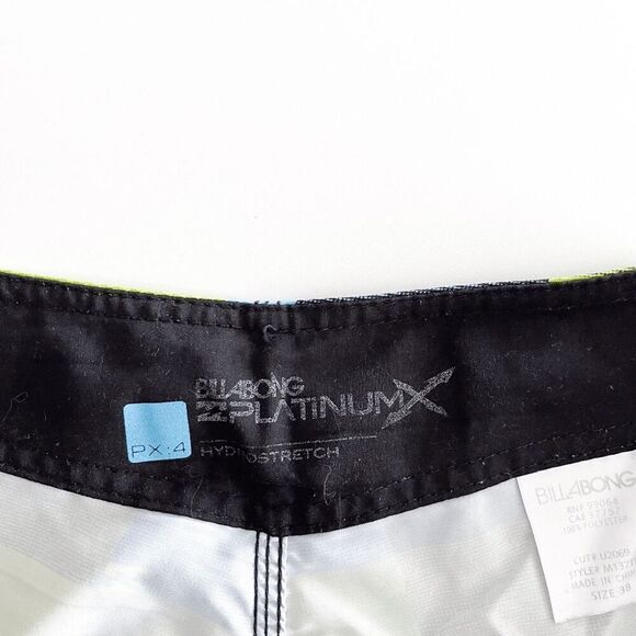 Billabong Mens Plaid Platinum PX-4 Swim Trunks Board Shorts Multi-Color Size 38 - Picture 3 of 9